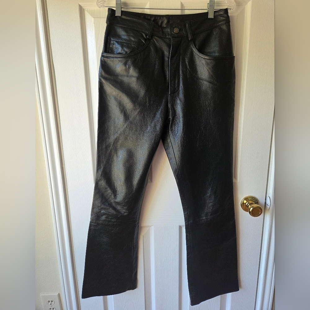 Maxima Wilsons Women's Leather Pants 6 Vintage 90s Leather Black